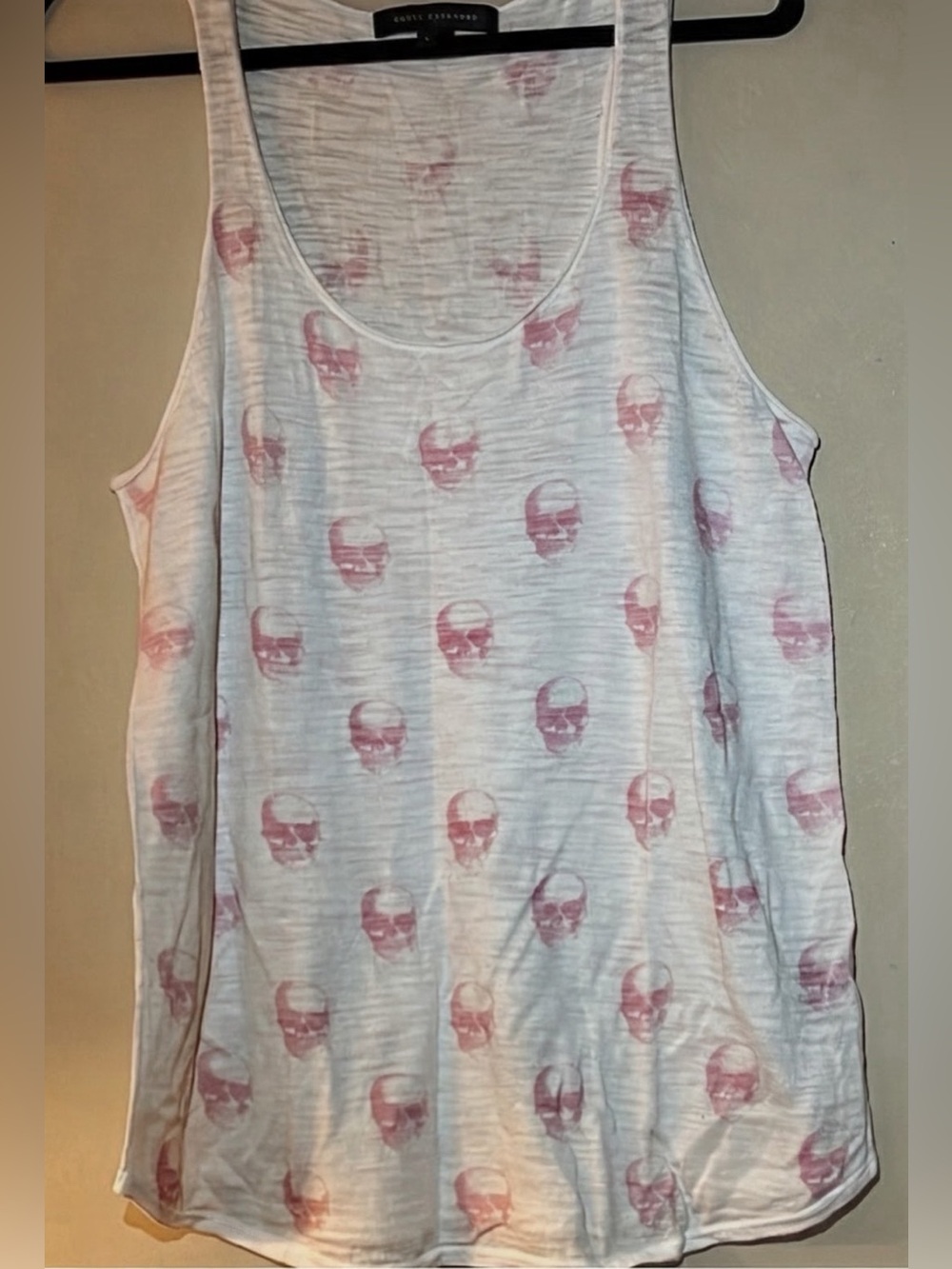 Skull Cashmere Jack Slub Knit Skull Sweater Racerback Tank Top